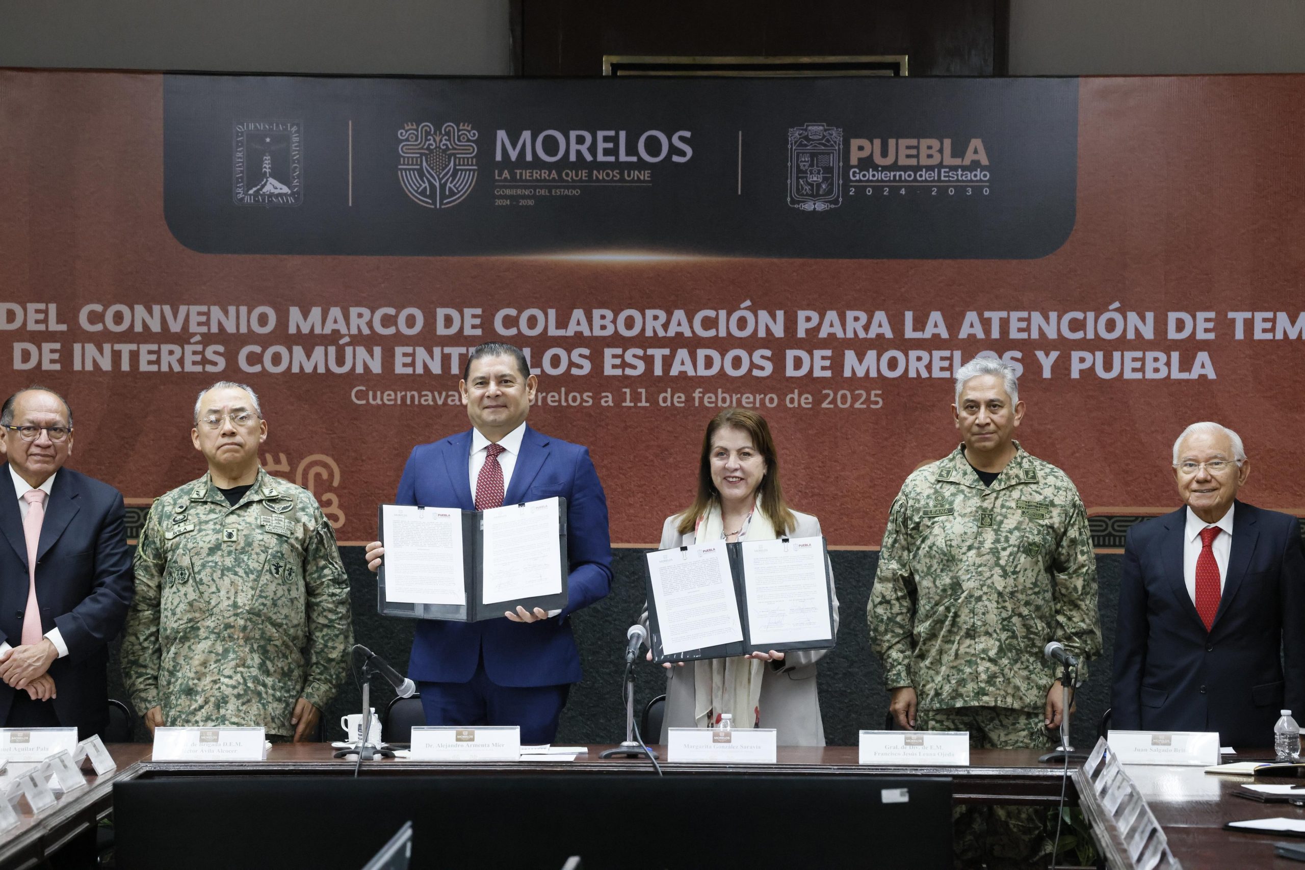 Gobiernos de Puebla y Morelos firman convenio de seguridad