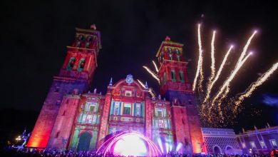 Catedral de Puebla luce alumbrado Glow