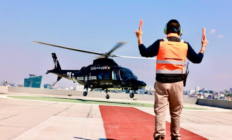Gobernador Alejandro Armenta supervisa operativo de seguridad Semana Santa 2026 en Puebla desde helicóptero con elementos de la Guardia Nacional.