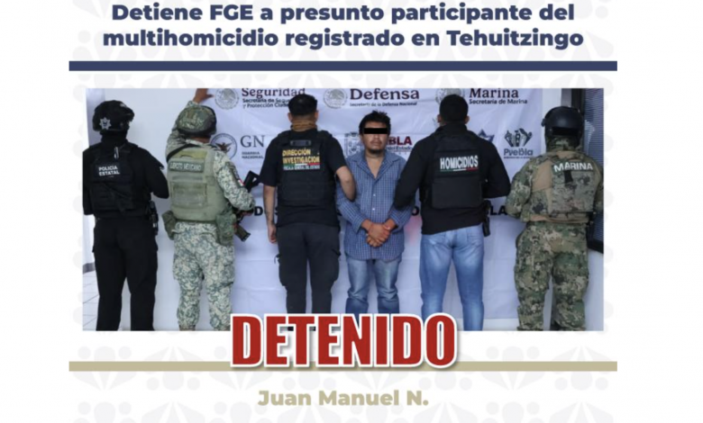 Detenido Tehuitzingo