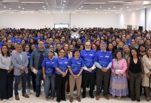 Rectora Lilia Cedillo Ramírez durante la bienvenida a estudiantes del Programa Delfín en la BUAP, verano 2026