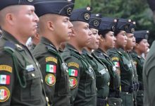 Elementos de la Guardia Nacional formados durante ceremonia de graduación de sargentos en Puebla, junio 2026