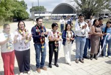 Lilia Cedillo Ramírez durante la inauguración del nuevo edificio de la BUAP en la sede Venustiano Carranza.