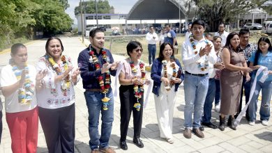 Lilia Cedillo Ramírez durante la inauguración del nuevo edificio de la BUAP en la sede Venustiano Carranza.